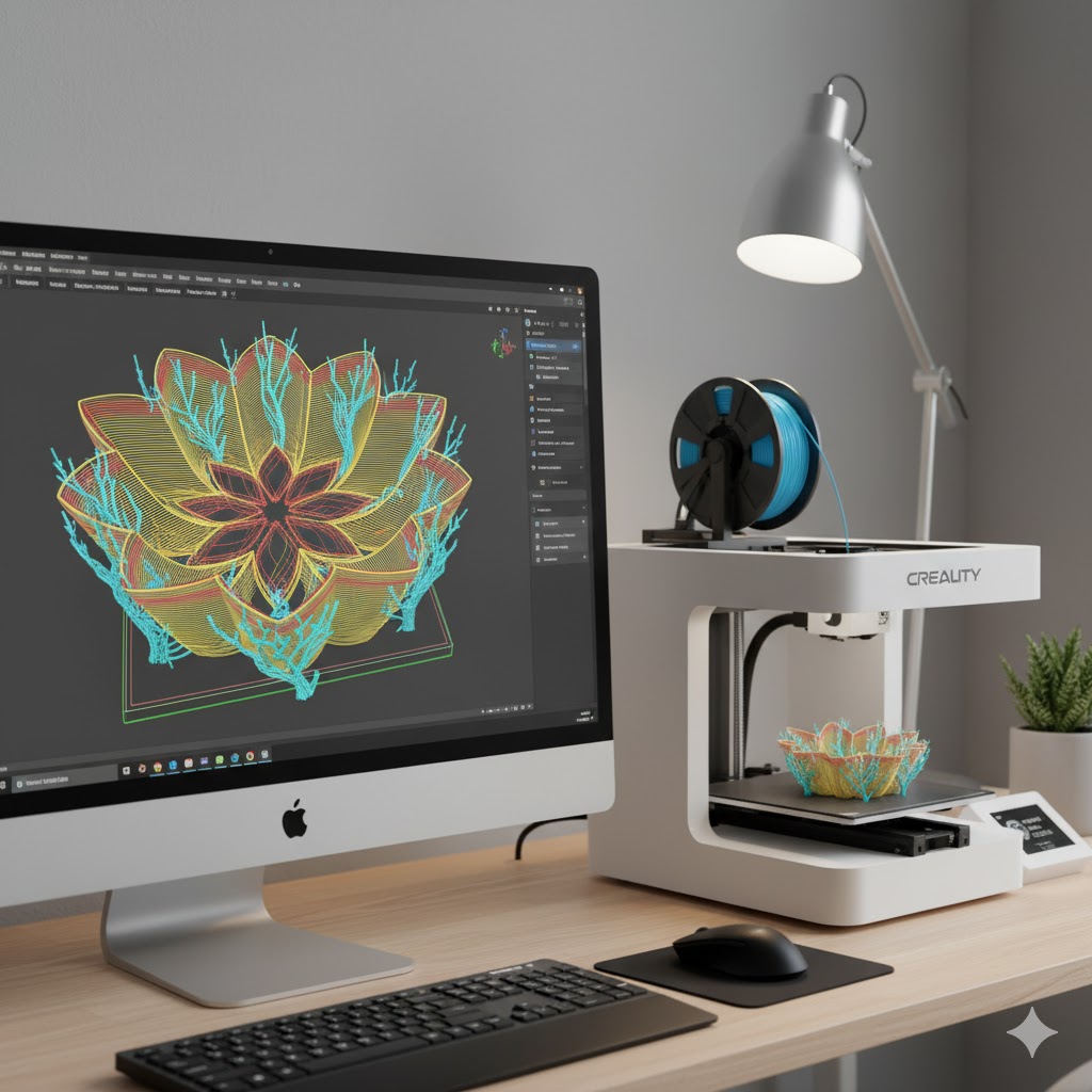 Best And Easy 3D Printing Ideas for Beginners in 2025 Printing Ideas for Folding Leaf Bowl through creality slicer