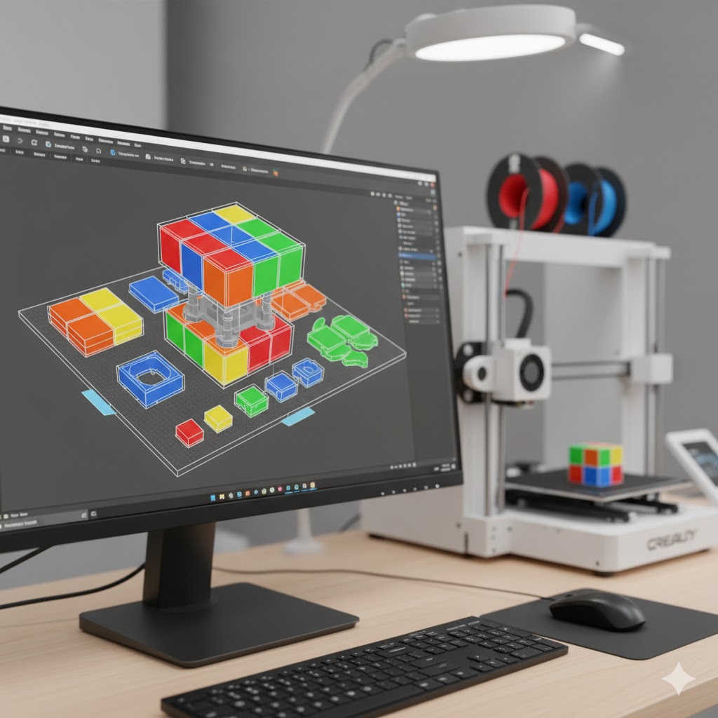 Best And Easy 3D Printing Ideas for Beginners in 2025 Printing Ideas for Rubik’s Cube through creality slicer