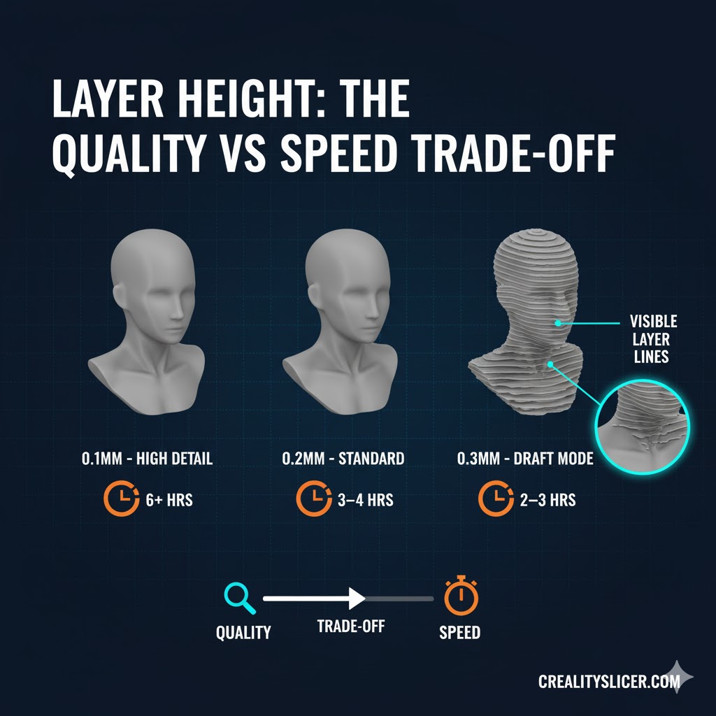 Layer Height How Long Does It Take To 3D Print Something - Creality Slicer