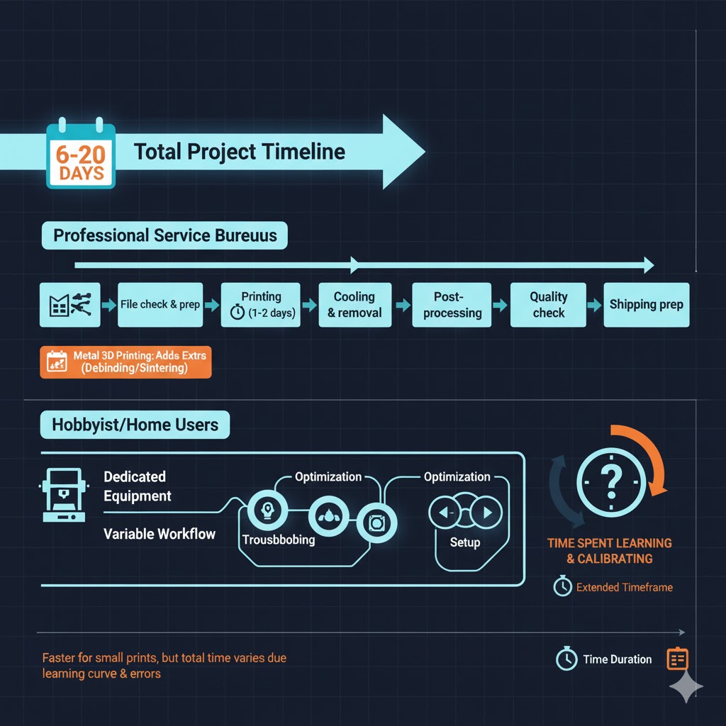 How Long Does It Take To 3D Print Something? Professional vs. Hobbyist Timelines