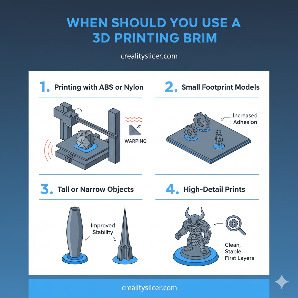 How Does a 3D Printing Brim Work to Improve Bed Adhesion and Prevent Warping in Prints? When Should You Use a 3D Printing Brim